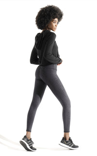 WOMEN'S BLACK FAUX CROC HIGH RISE LEGGING WITH HIGH BAND AND 26" INSEAM. GREAT FIT NEW SUERIOR FABRIC FOR WORKOUT AND STREETWEAR